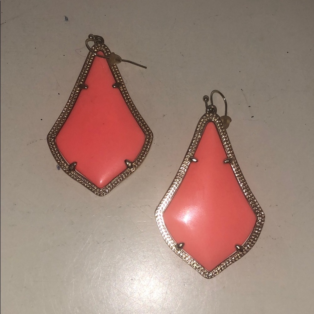 Coral and Gold Alexandra Kendra Scott Earrings